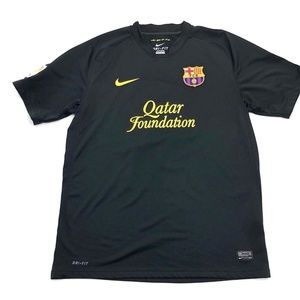 FC Barcelona Nike Xavi 6 Soccer Black Jersey L